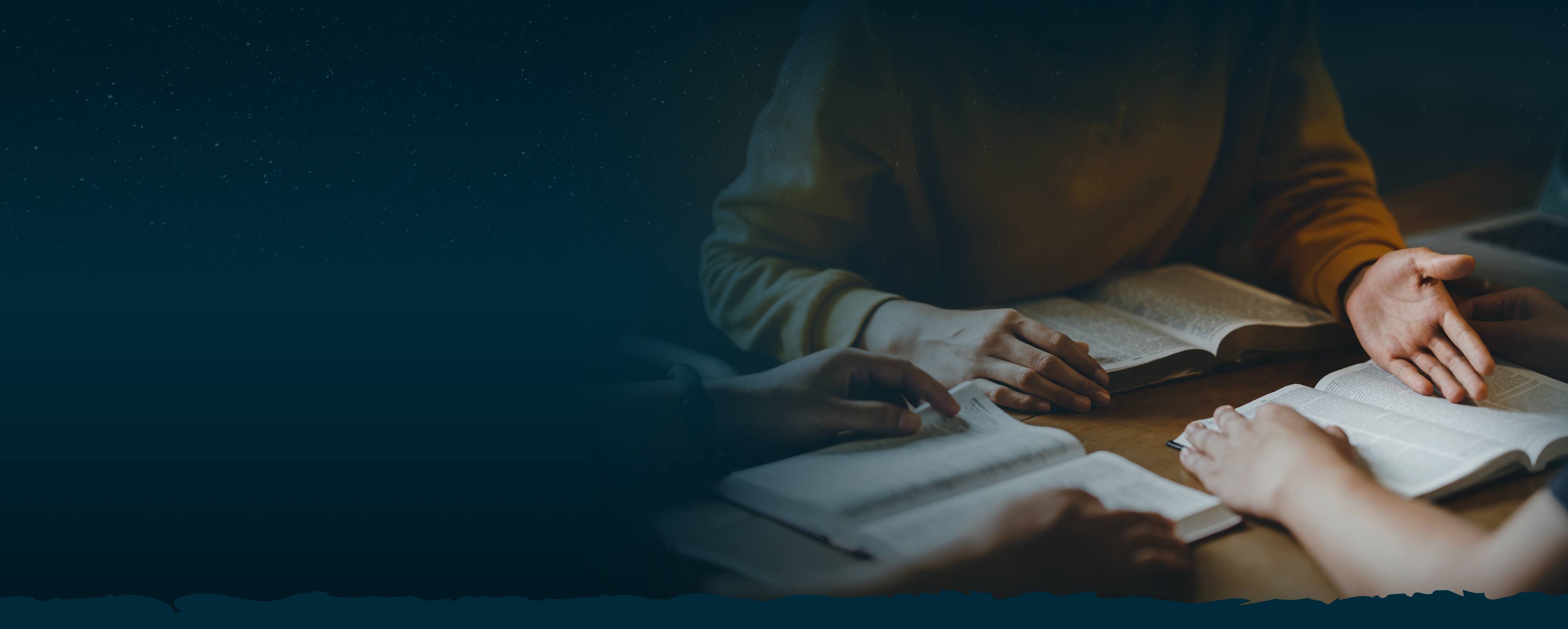 The Tilma. Group of young individuals sitting in home with Bibles.